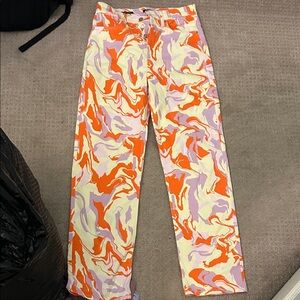Wild Fable Orange and Purple Swirl Pants